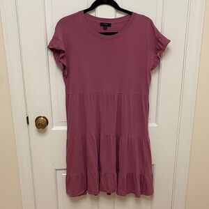 J. Crew Mauve Tiered Dress